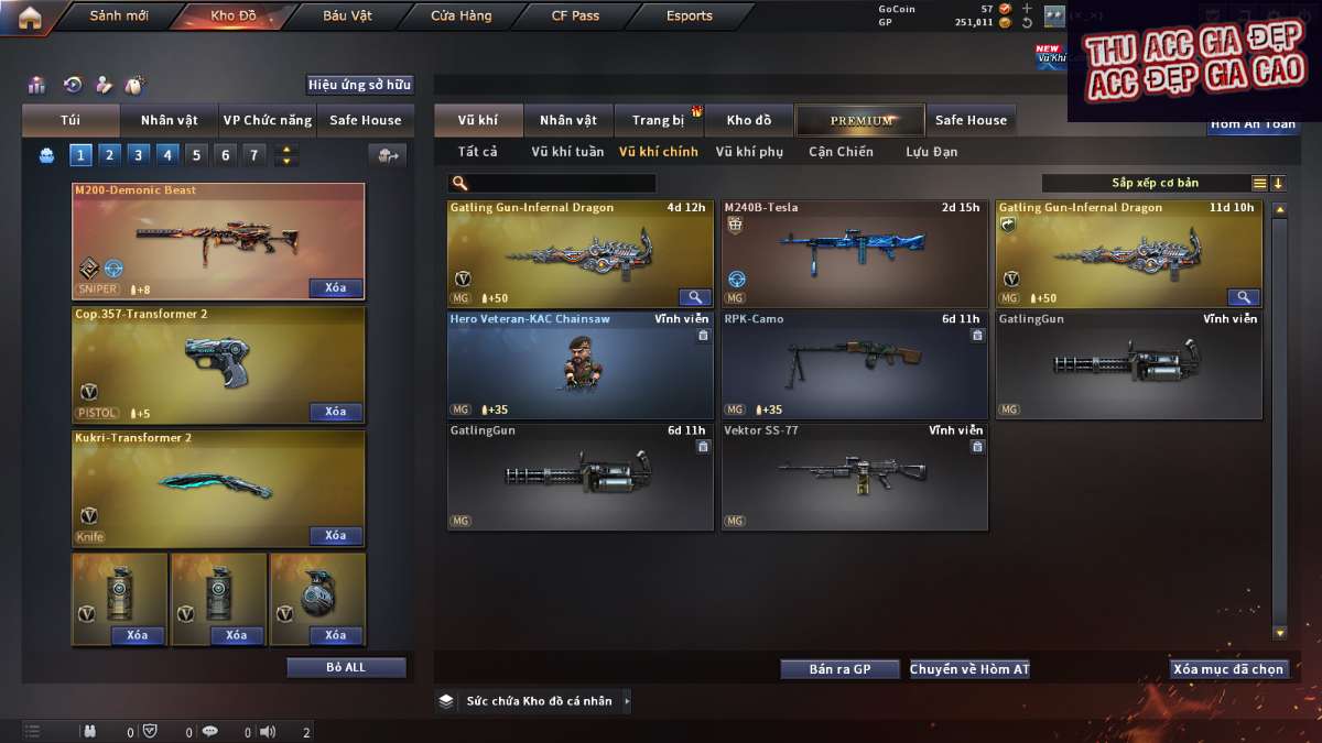 shop acc cf uy tin gia re